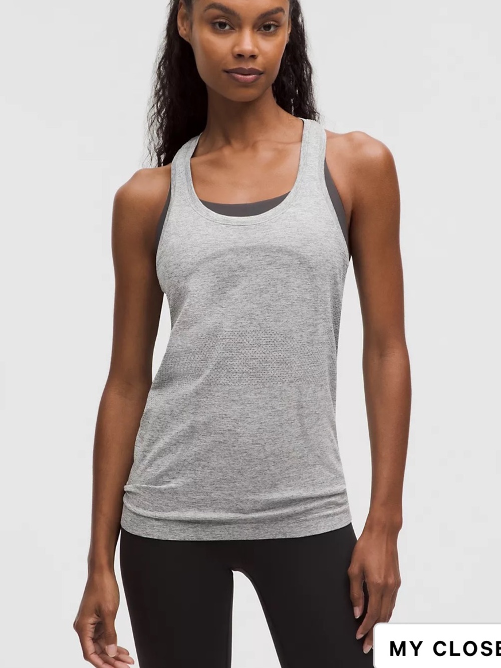 Lululemon heathered gray size 6 swiftly tank top